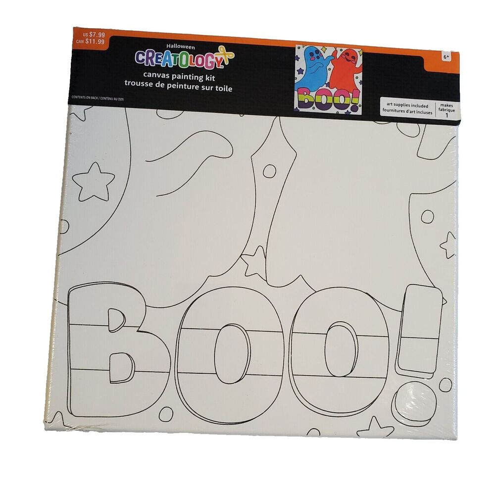 Creatology Kid's Canvas Painting Kit Halloween Ghosts Boo!